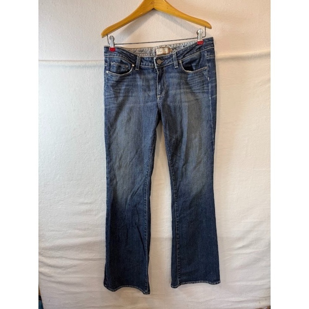 Paige Women's Jeans Sz 32 (32x35) Hollywood Hills Boot Cut Flare Made In USA